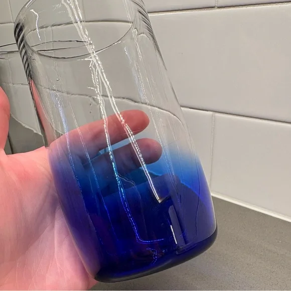 Hand Blown Cobalt Blue Glasses - Picture 5 of 5
